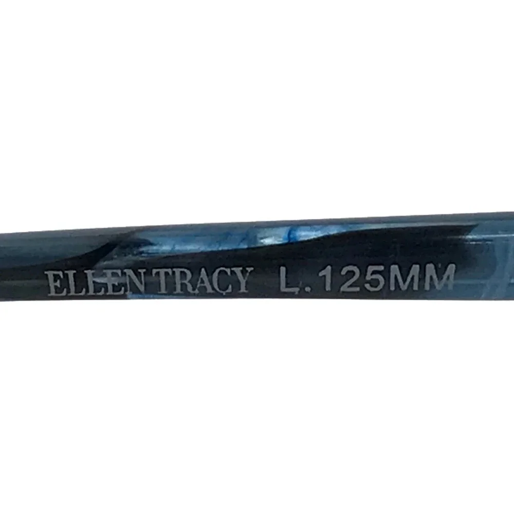 Ellen Tracy Petite Eyeglasses Frames SHIMA NAVY Blue Silver Cat Eye 49-16-125